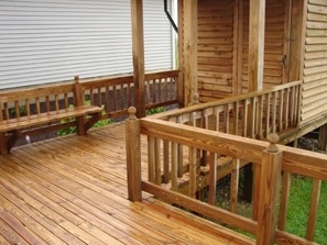 Deck pressure washing in Irvine after