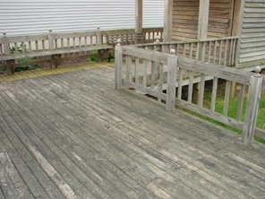 Deck pressure washing in Irvine before