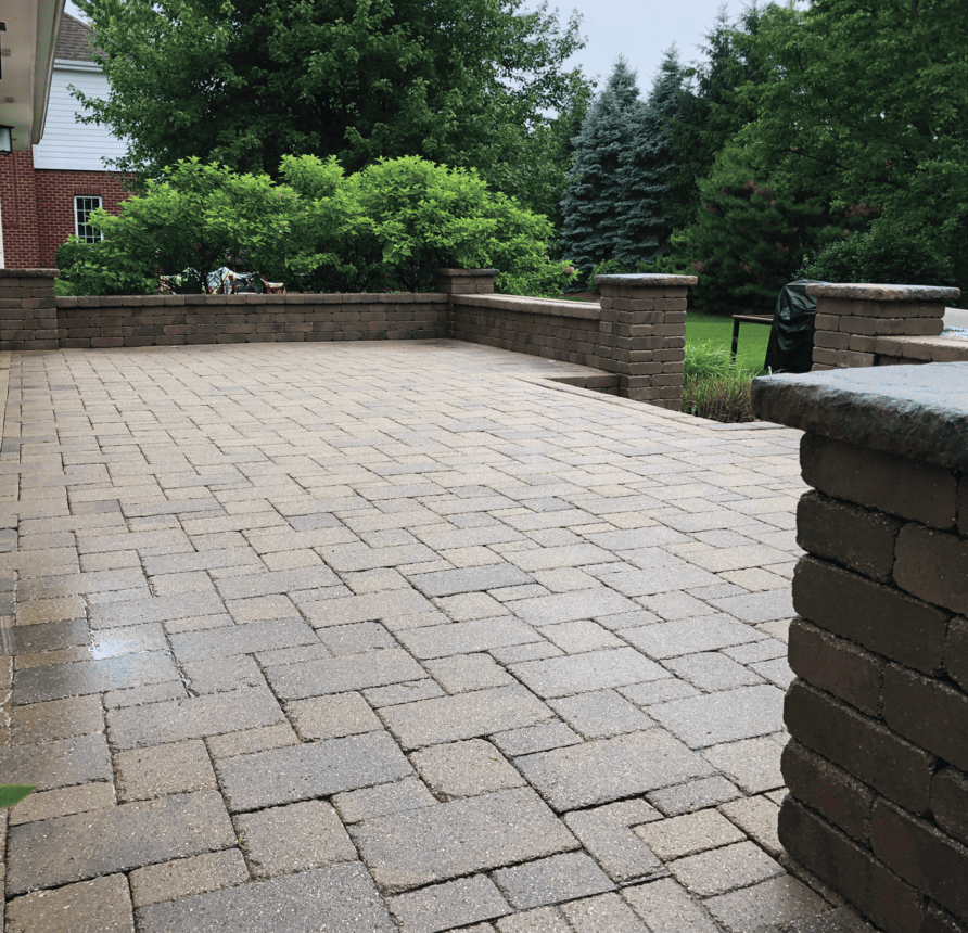 Patio pressure washing in Irvine after