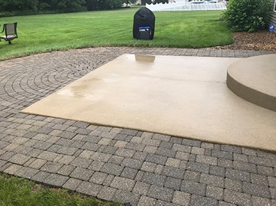 Sidewalk pressure washing in Irvine after